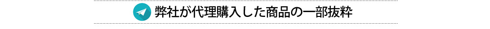 過去に弊社が海外ユーザーの依頼で代理購入した商品の一部抜粋
